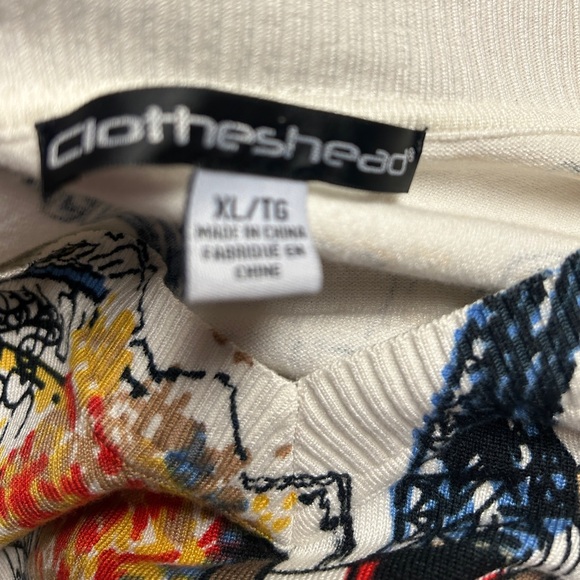 Clotheshead • X-Large • Multi-Colors W/ Women Shopping In Paris/ Studded Sweater - Picture 16 of 16